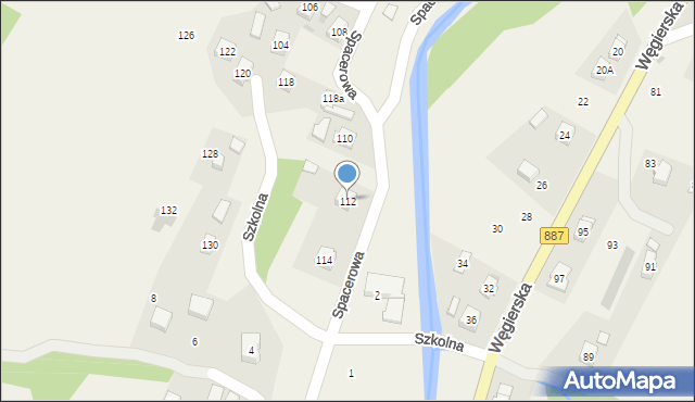 Rymanów-Zdrój, Spacerowa, 112, mapa Rymanów-Zdrój