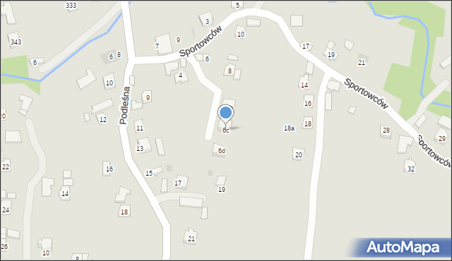 Rzeszów, Sportowców, 6c, mapa Rzeszów