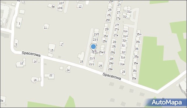 Rzeszów, Spacerowa, 21/5, mapa Rzeszów