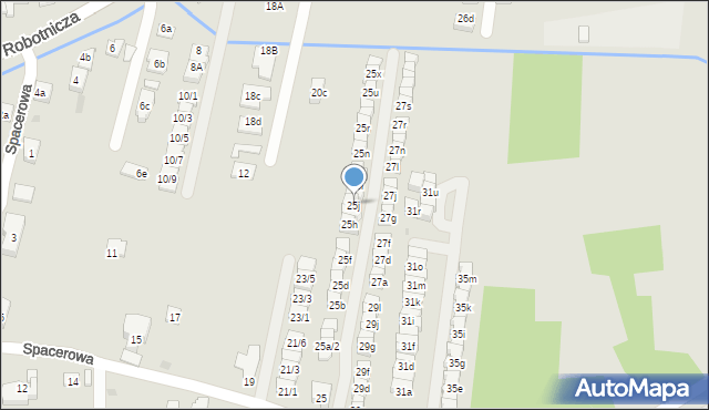 Rzeszów, Spacerowa, 25j, mapa Rzeszów