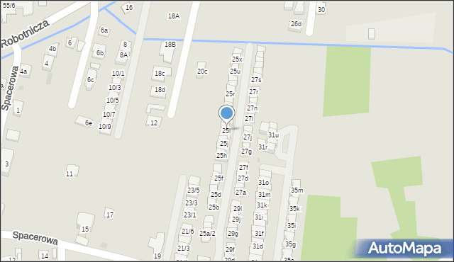 Rzeszów, Spacerowa, 25l, mapa Rzeszów