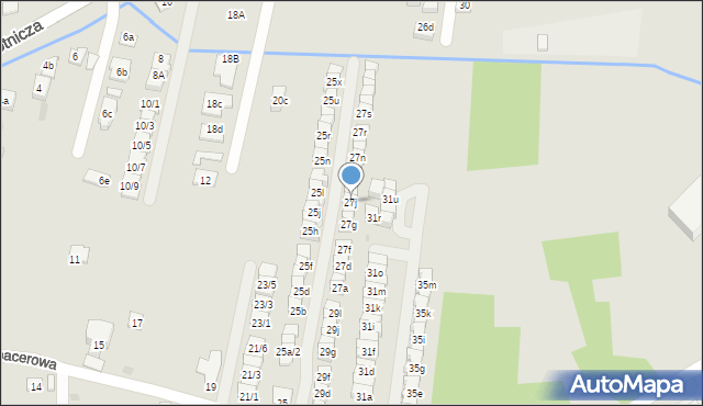 Rzeszów, Spacerowa, 27j, mapa Rzeszów