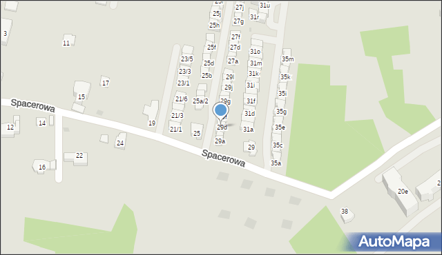 Rzeszów, Spacerowa, 29d, mapa Rzeszów