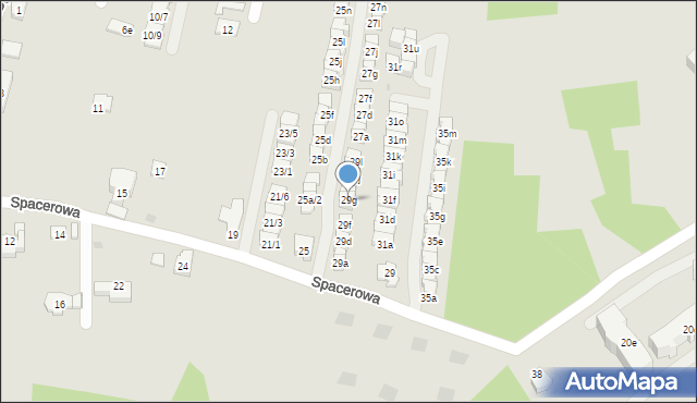 Rzeszów, Spacerowa, 29g, mapa Rzeszów