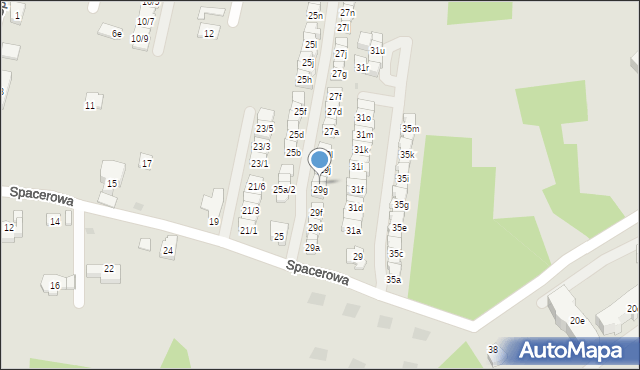 Rzeszów, Spacerowa, 29h, mapa Rzeszów