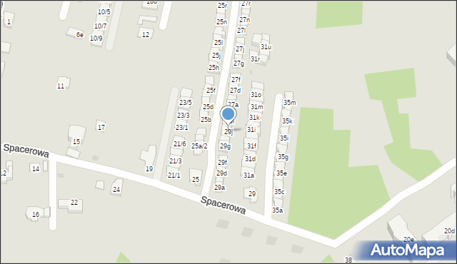 Rzeszów, Spacerowa, 29j, mapa Rzeszów