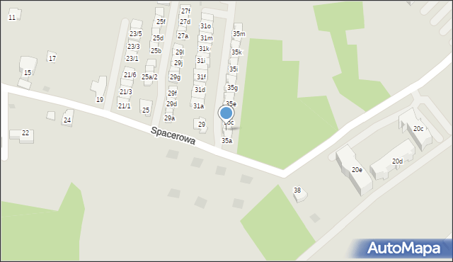 Rzeszów, Spacerowa, 35b, mapa Rzeszów