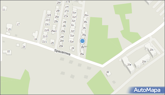 Rzeszów, Spacerowa, 35c, mapa Rzeszów