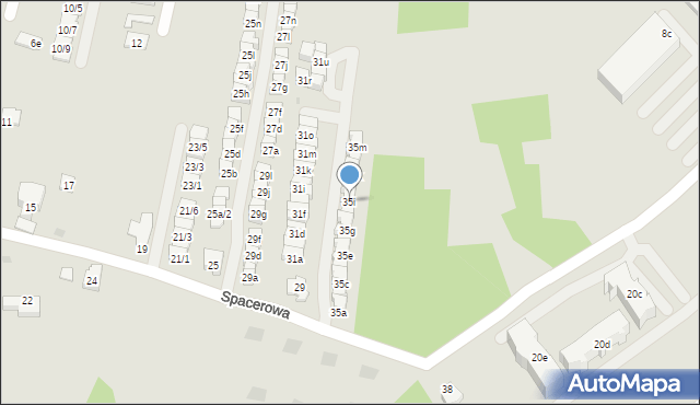 Rzeszów, Spacerowa, 35i, mapa Rzeszów