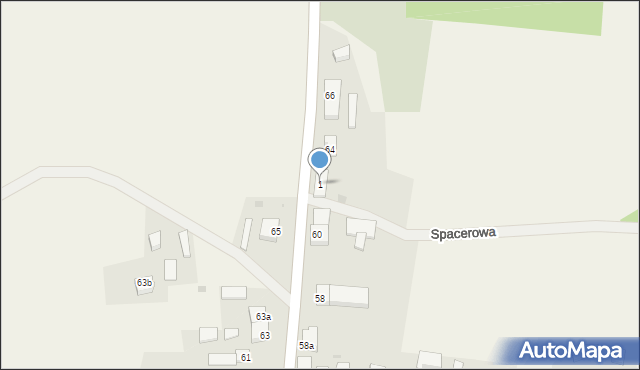 Sąpolno, Spacerowa, 1, mapa Sąpolno