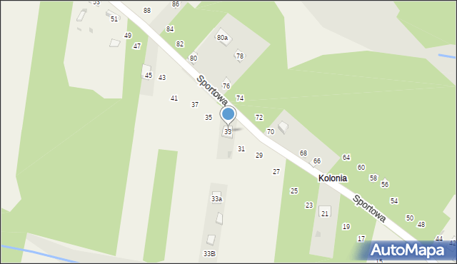 Siedlec Duży, Sportowa, 33, mapa Siedlec Duży