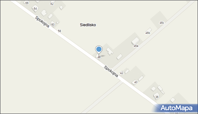 Siedlisko, Spokojna, 48, mapa Siedlisko