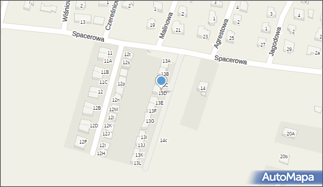 Siemianice, Spacerowa, 13D, mapa Siemianice