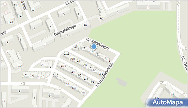 Sieradz, Spychalskiego Józefa, płk., 15, mapa Sieradz