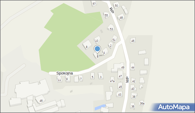 Sierakowice, Spokojna, 6, mapa Sierakowice