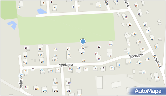 Skarszewy, Spokojna, 22, mapa Skarszewy