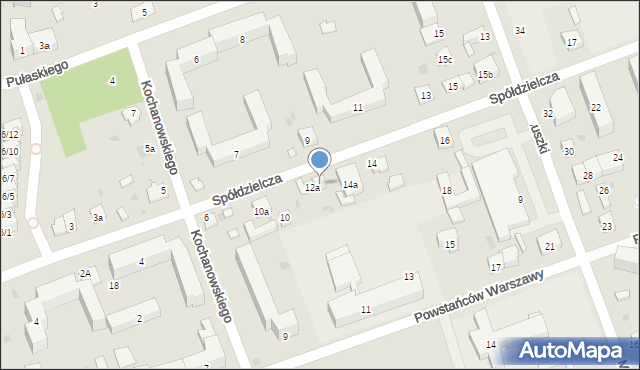 Skarżysko-Kamienna, Spółdzielcza, 12b, mapa Skarżysko-Kamienna