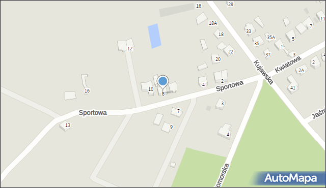 Skępe, Sportowa, 8, mapa Skępe