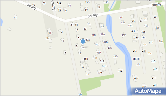 Skrzeszew, Spacerowa, 7A, mapa Skrzeszew