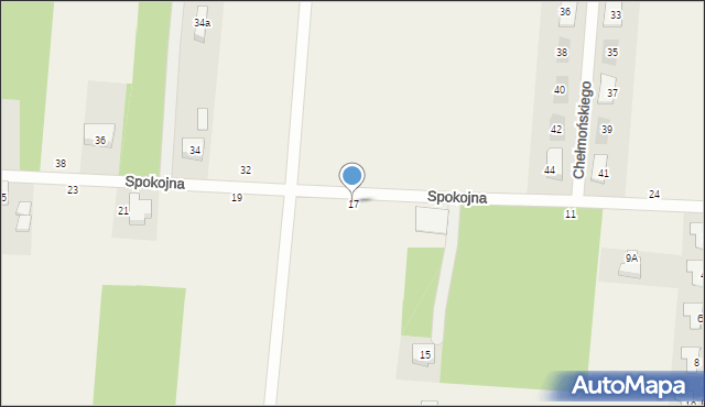 Skrzeszew, Spokojna, 17, mapa Skrzeszew