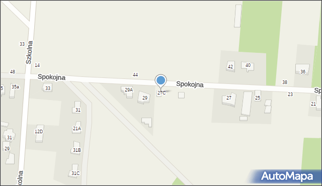 Skrzeszew, Spokojna, 27C, mapa Skrzeszew