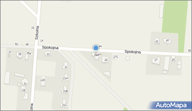 Skrzeszew, Spokojna, 29A, mapa Skrzeszew