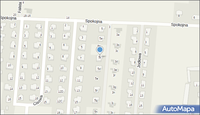 Skrzeszew, Spokojna, 5c, mapa Skrzeszew