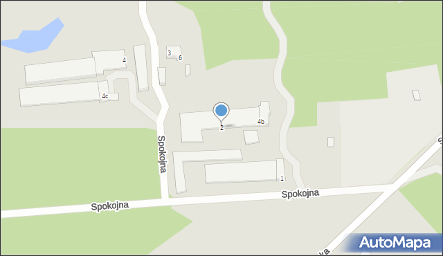 Skwierzyna, Spokojna, 2, mapa Skwierzyna