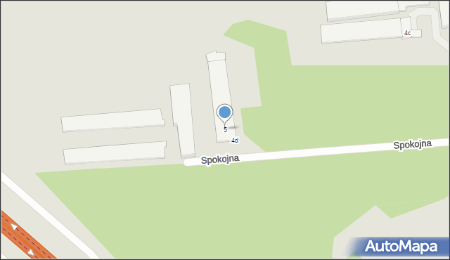 Skwierzyna, Spokojna, 5, mapa Skwierzyna