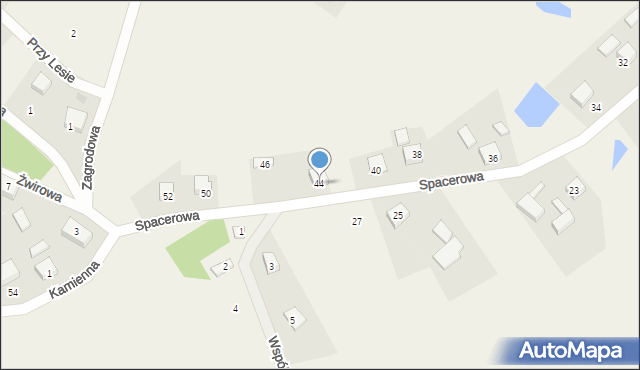 Sławki, Spacerowa, 44, mapa Sławki