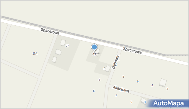 Śliwin, Spacerowa, 23, mapa Śliwin