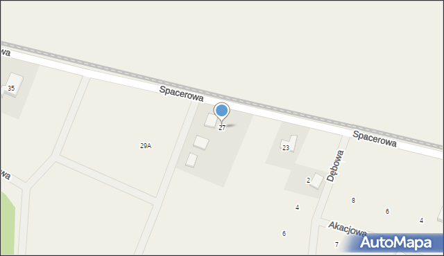 Śliwin, Spacerowa, 27, mapa Śliwin