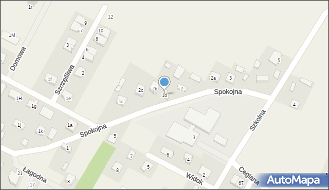 Słupno, Spokojna, 1d, mapa Słupno