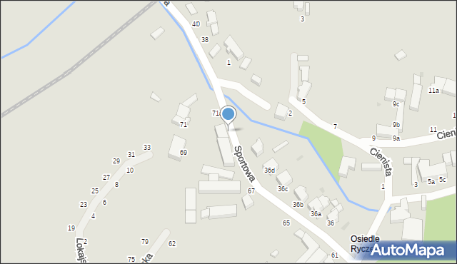 Słupsk, Sportowa, 71, mapa Słupska