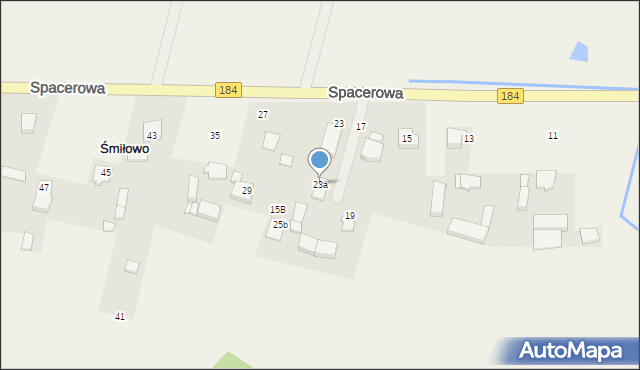 Śmiłowo, Spacerowa, 23a, mapa Śmiłowo