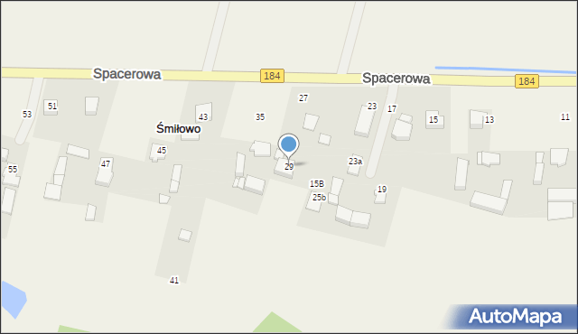 Śmiłowo, Spacerowa, 29, mapa Śmiłowo