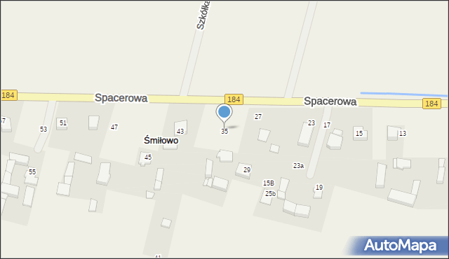 Śmiłowo, Spacerowa, 35, mapa Śmiłowo