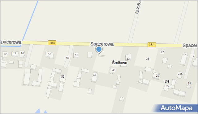 Śmiłowo, Spacerowa, 47, mapa Śmiłowo