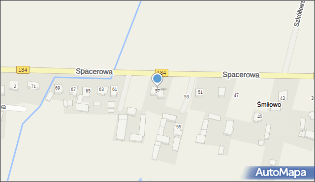 Śmiłowo, Spacerowa, 57, mapa Śmiłowo