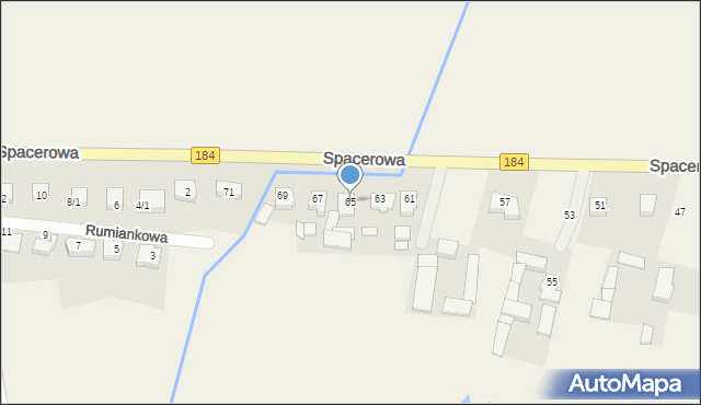 Śmiłowo, Spacerowa, 65, mapa Śmiłowo