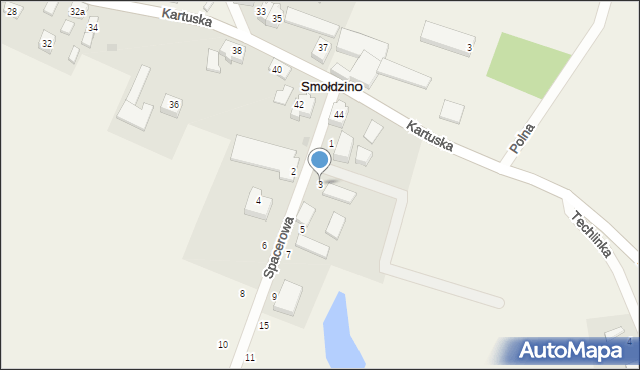 Smołdzino, Spacerowa, 3, mapa Smołdzino