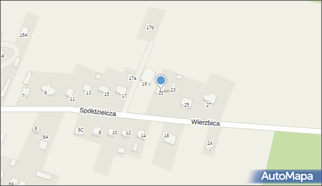 Sobków, Spółdzielcza, 21, mapa Sobków