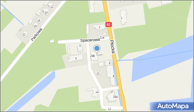 Soczewka, Spacerowa, 29b, mapa Soczewka