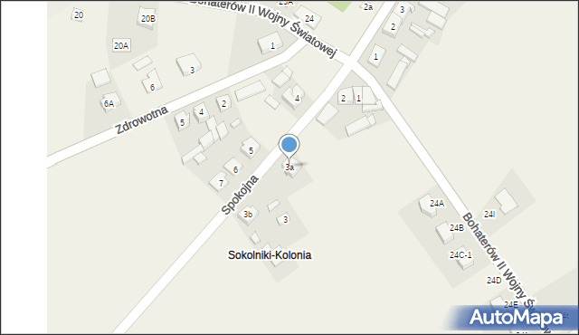 Sokolniki, Spokojna, 3a, mapa Sokolniki