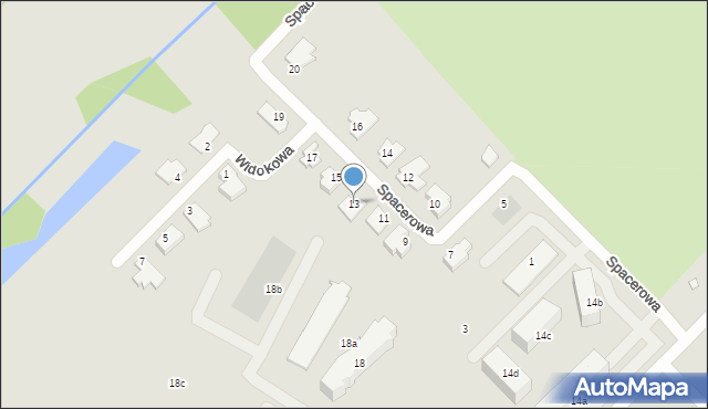 Sokołów Podlaski, Spacerowa, 13, mapa Sokołów Podlaski