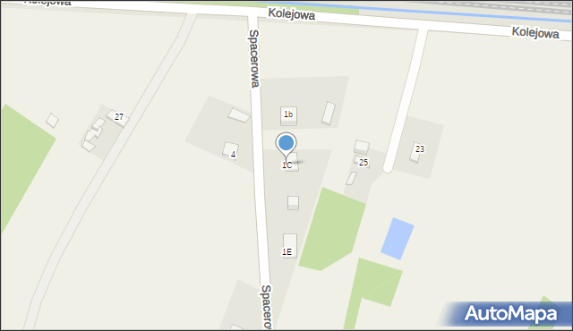 Sosnowica, Spacerowa, 1C, mapa Sosnowica
