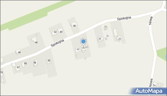 Sosnowice, Spokojna, 41, mapa Sosnowice