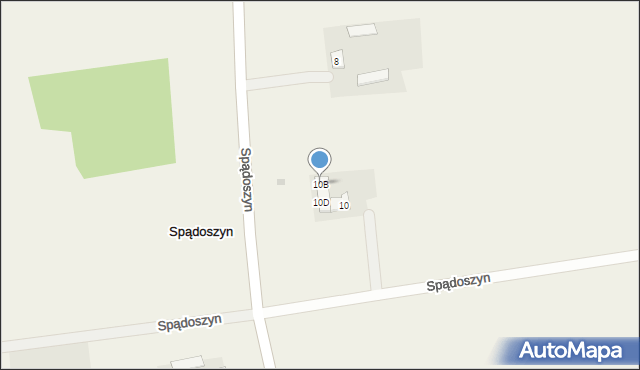 Spądoszyn, Spądoszyn, 10B, mapa Spądoszyn