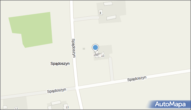 Spądoszyn, Spądoszyn, 10D, mapa Spądoszyn