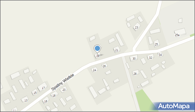Spaliny Wielkie, Spaliny Wielkie, 19, mapa Spaliny Wielkie